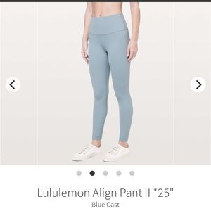 Lululemon Align II 25” in Blue Cast